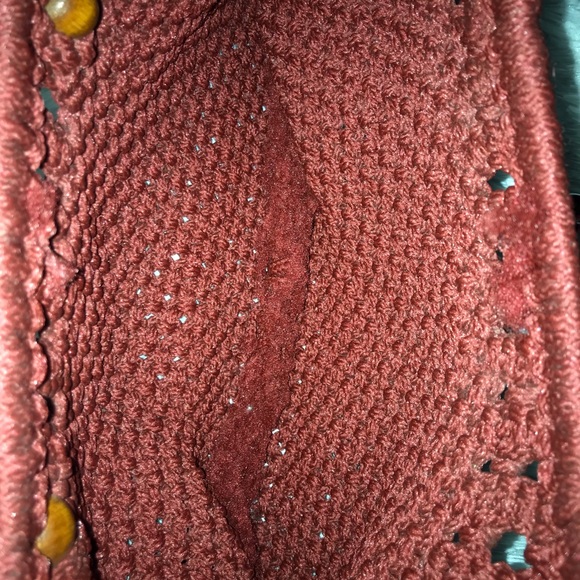 Burgundy Crochet Clutch - Picture 5 of 5